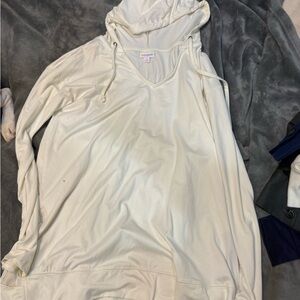 LuLaRoe Cream Hooded Pullover